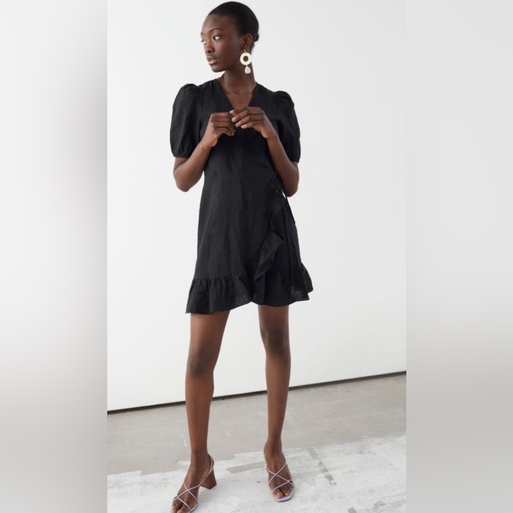& Other Stories linen wrap dress